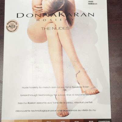 Donna Karan Hosiery The Nudes Control Top Color Tone A03 Tall Model A19